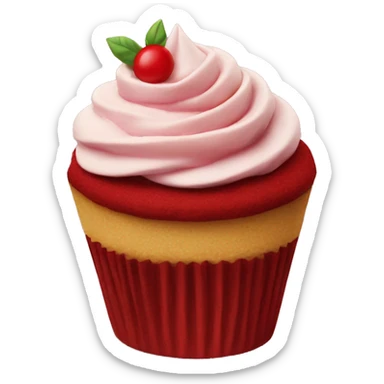 Red velvet cupcake sticker