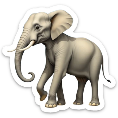 Salvador Dali's The Elephant long legs sticker