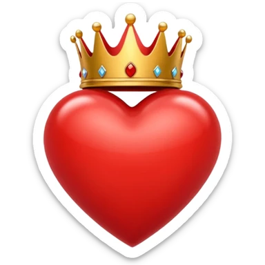 heart with a crown sticker