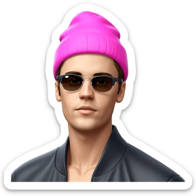 stylish boy with sunglasses sticker