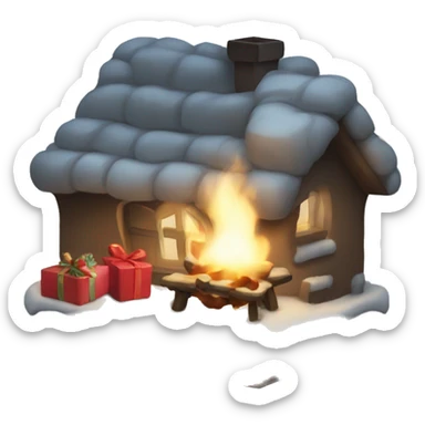 Cozy Christmas night emoji sticker