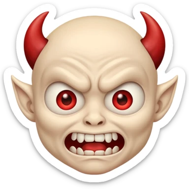 very scared demon memoji sticker