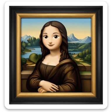 frame, painting, Mona Lisa sticker