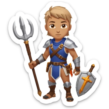 An emoji representing the "ironman challenge" for an Albion Online mmorpg character who crafts everything themselves the hard way, and does not buy or sell items in-game. Think of ironman marathons as a guiding principle. Less of the "iron", more of the marathons and hard work / effort. sticker