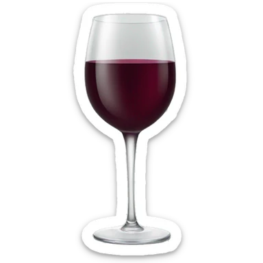 Full wine glass sticker