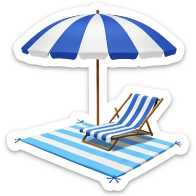 
beach vacation equipment sticker