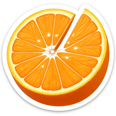 Resize the orange emoji to be smaller, targeting a file size of 50-100kb, with no background. sticker