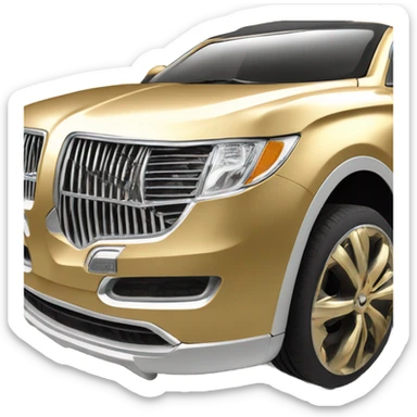 Gold Lincoln Nautilus SUV sticker