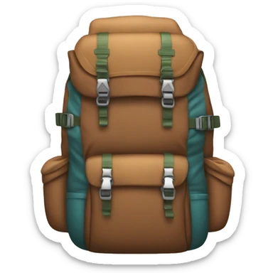 Hiking backpack sticker