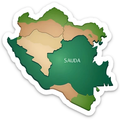 Saudi Arabia Map only sticker
