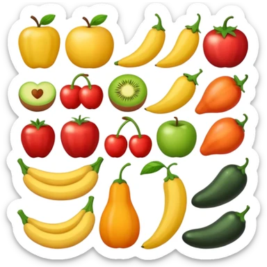 emoji de alimentos saludables sticker