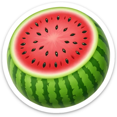 not sliced watermelon sticker