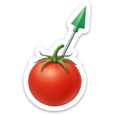 tomato shaped mouse cursor with a pointer sticker