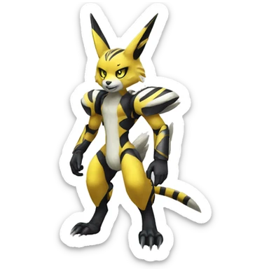 Metabee Renamon Zeraora full body sticker