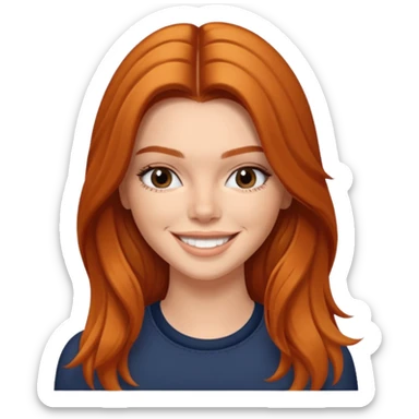 ginger Kendall Jenner with long hair sticker