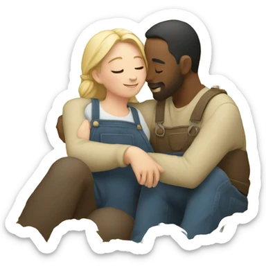 lovers on farm sticker