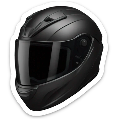 Black motorcycle helmet profile scorpion sticker