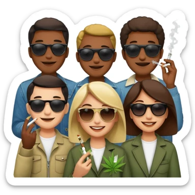 Sinners smoking weed sticker