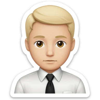 white shirt & black tie sticker