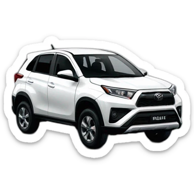 Toyota rush corto 2019 blanco sticker