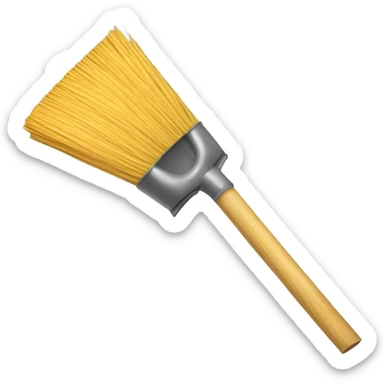 broom and metal dust pan sticker