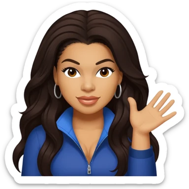 Jordin Sparks with long dark brown hair sticker