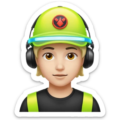 Neon Visor Gamer sticker