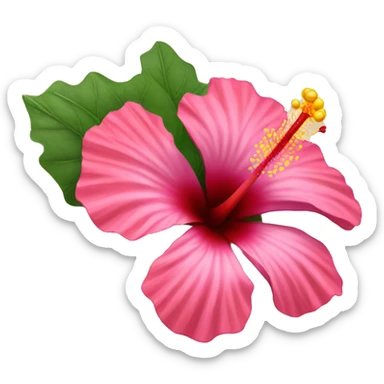 hibiscus flower sticker