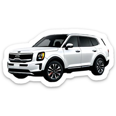 kia telluride red ring black sticker