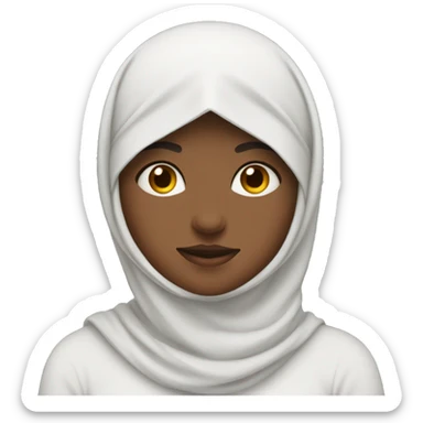 a girl wearing the hijab but is faceless and she’s playing football  sticker