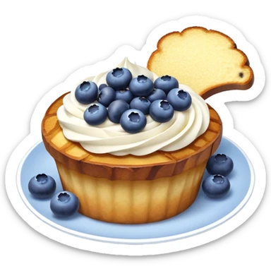 Blueberry french toast cupcake sticker