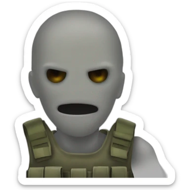 The ghost character of mw2 sticker