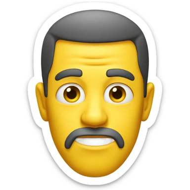 Mewing yellow man sticker