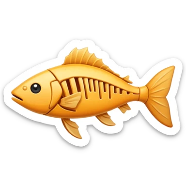 Fish bone sticker