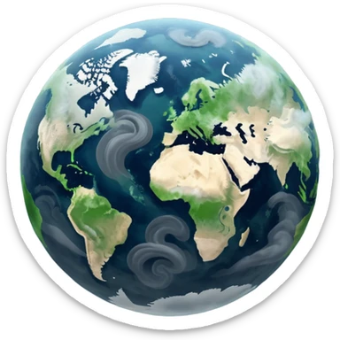 Pollution on earth the view should be were we see it out in the space  sticker