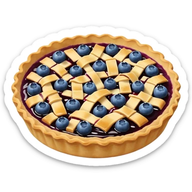 Make an emoji of a blueberry tart (small) that's broken off a bit so you can see the blueberry jam sticker