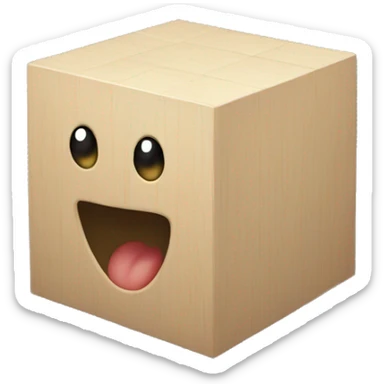 Cubo en movimiento  sticker