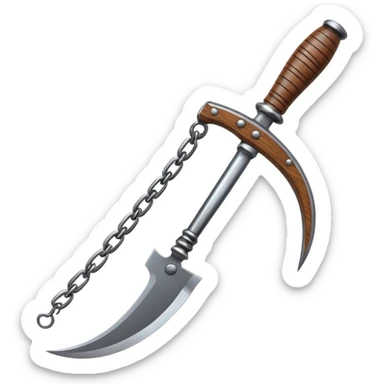 make japan weapon named "kusarigama" sticker