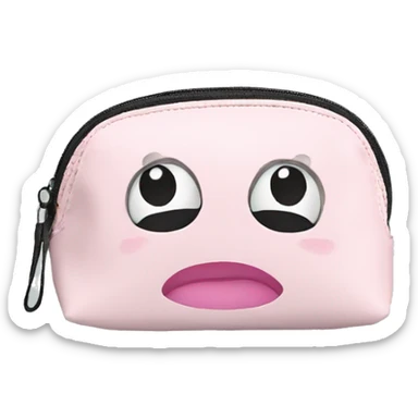 light pink mini makeup bag sticker