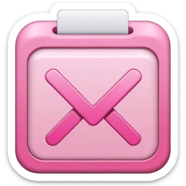 pink done checkbox sticker