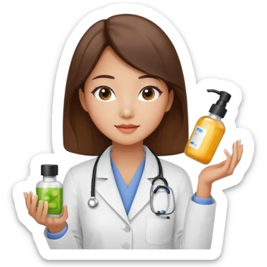 a korean marketing expert women in cosmetics industry, working in Oliveyoung sticker