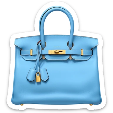 hermes birkin sky blue color bag  sticker