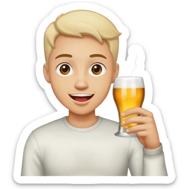 Someone Drinking alcohol very excited sticker