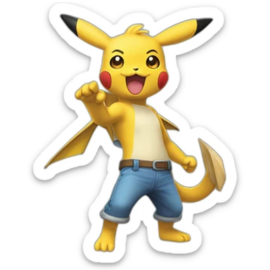 Pokemon montrent un doigt d’oneur sticker