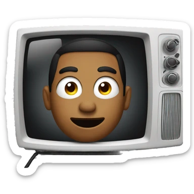 Person watching tv sticker