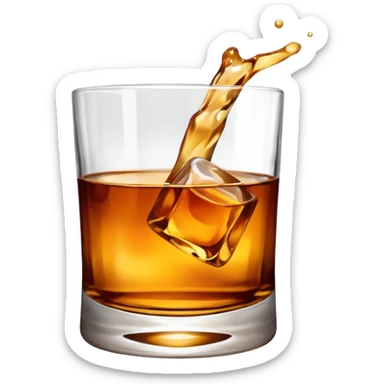 Whiskey on the rocks sticker