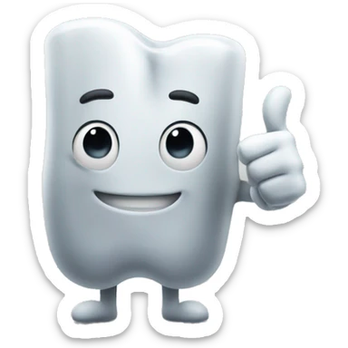 calcium holdig thumbsup sticker