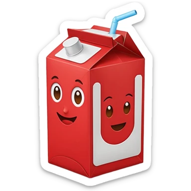 Juice Box RED sticker
