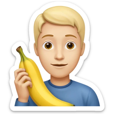 Banane avec une mais autour  sticker