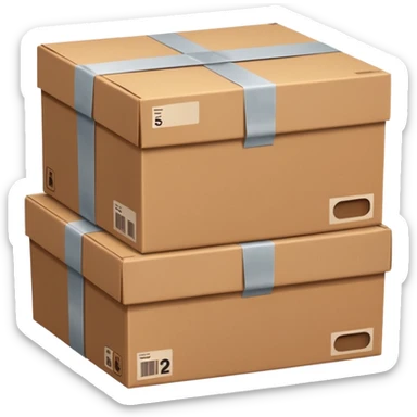 cargando cajas sticker